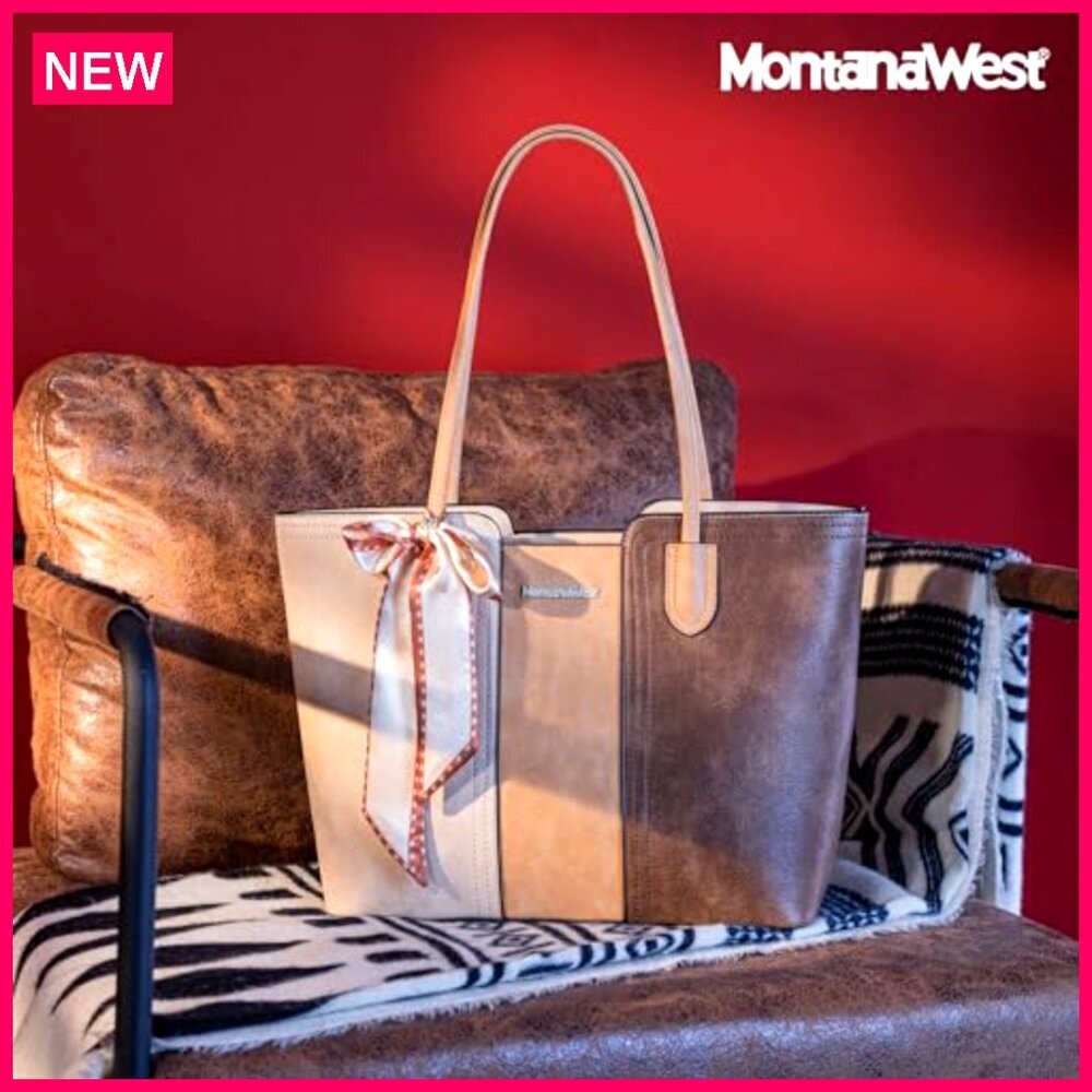 Medium Vegan Leather Tote Bag with Top Handle and Zipper Closure - Picture 7 of 8